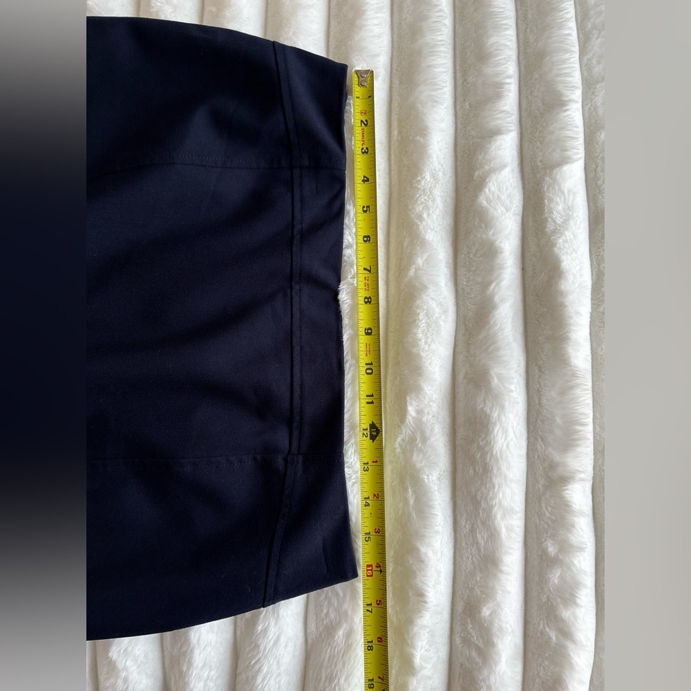Elegant Navy Blue Pencil Skirt - Picture 4 of 6